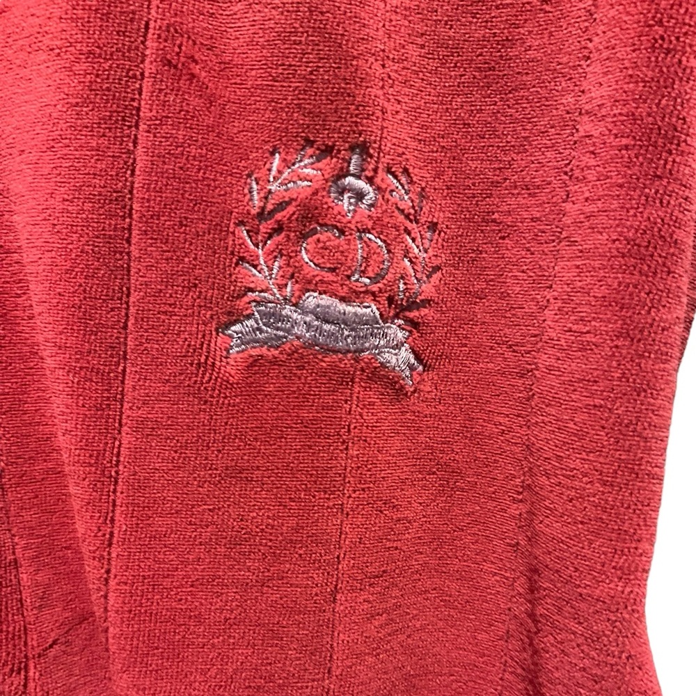 ** Christian Dior L E Connaisseur Red Velvet Jacket/ Sweater - Picture 7 of 13